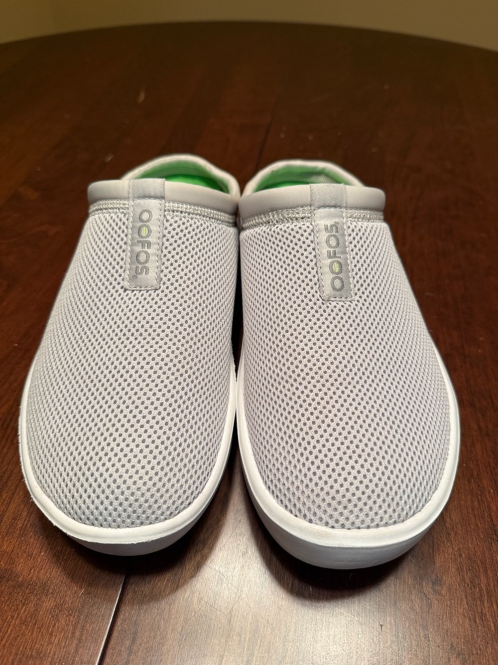 OOFOS Womens mesh Light Grey Slip-On shoes/slippers